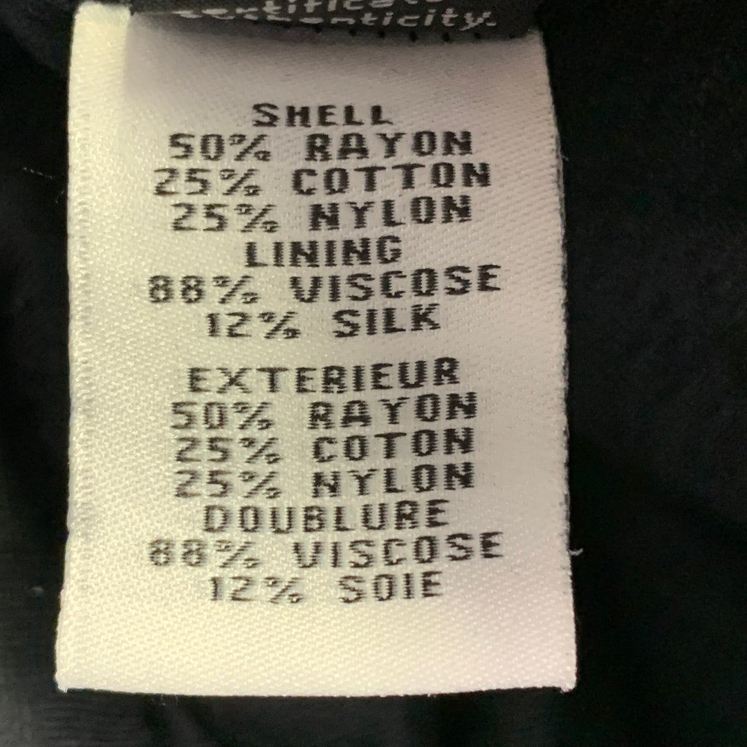 DIANE VON FURSTENBERG Size 4 Zarita Black Rayon Blend Lace Scoop Neck 3/4 Sleeves Dress