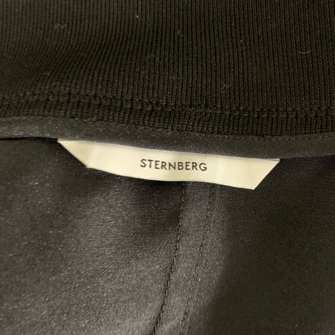 STERNBERG Size L Black Solid Blend Bomber Jacket