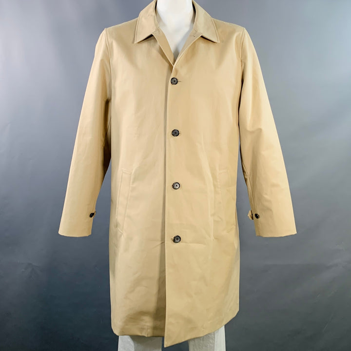 BROOKS BROTHERS Size XL Beige Cotton Trenchcoat