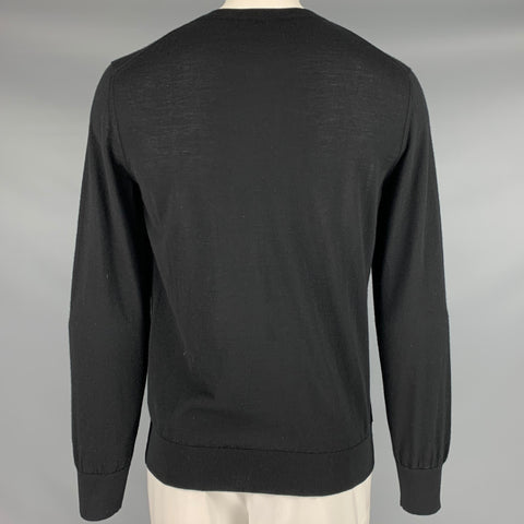 DOLCE & GABBANA Size L Black Knit Cashmere Crew Neck Pullover