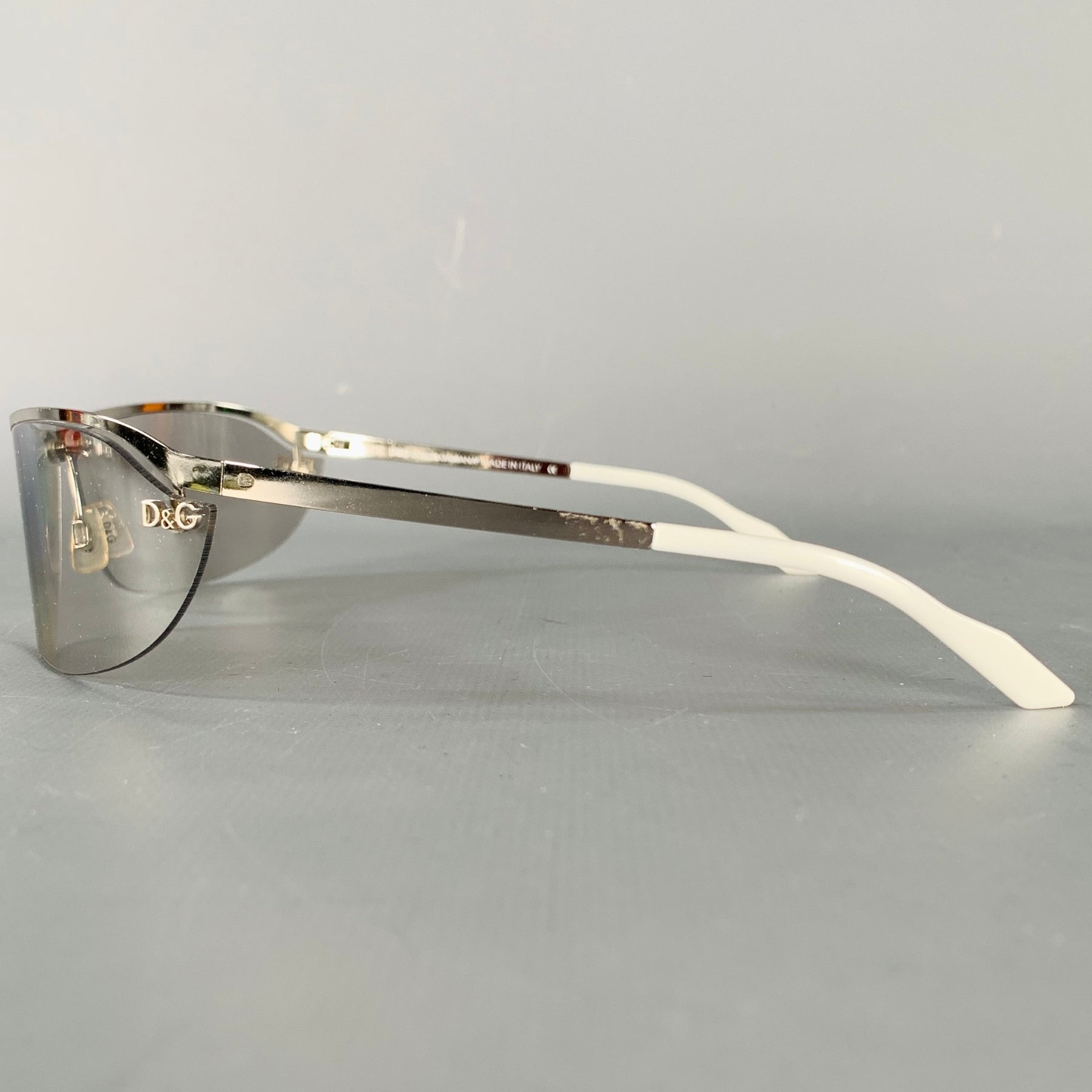D&G Cream and Light Gray Sunglasses Case Dolce & Gabbana D&G Eyeglass Sunglasses Case White/Cream  main image 3