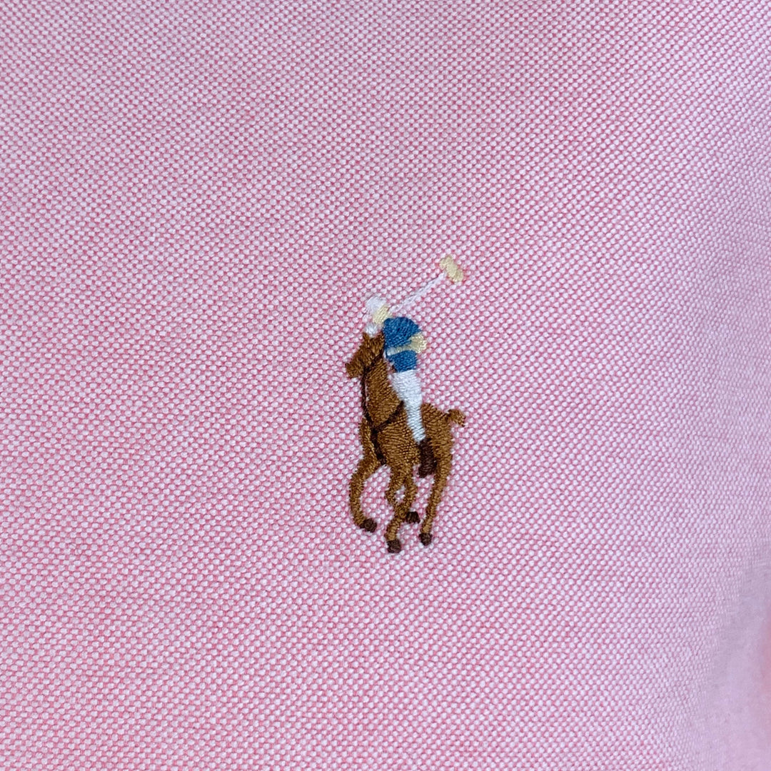 RALPH LAUREN Size S Pink Cotton Button Down Collar Long Sleeve Shirt