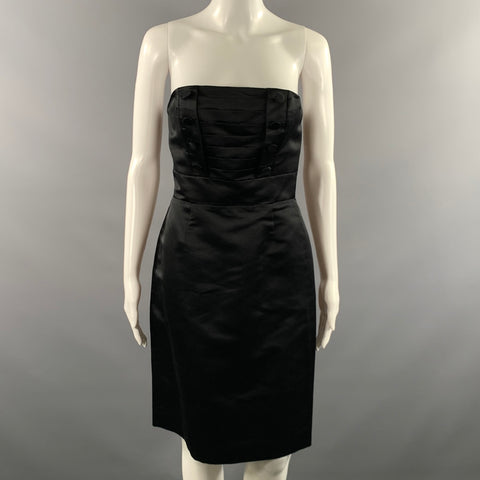 MARC by MARC JACOBS Size 4 Black Silk Knee Length Cocktail Dress