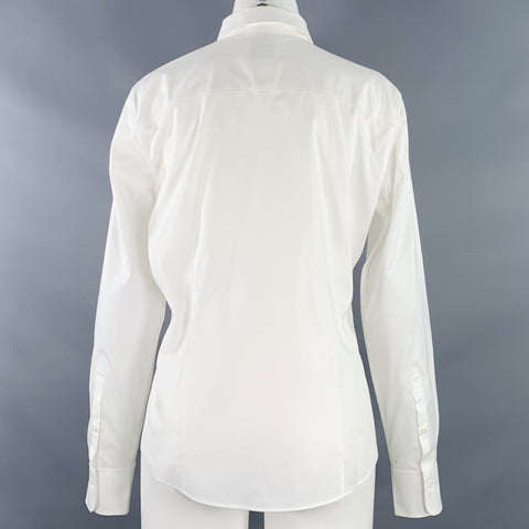 Chemise ajustée boutonnée Brooks Brothers en mélange de coton blanc taille 8