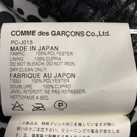 COMME des GARCONS HOMME PLUS Size L Black Marbled Polyester Sport Coat