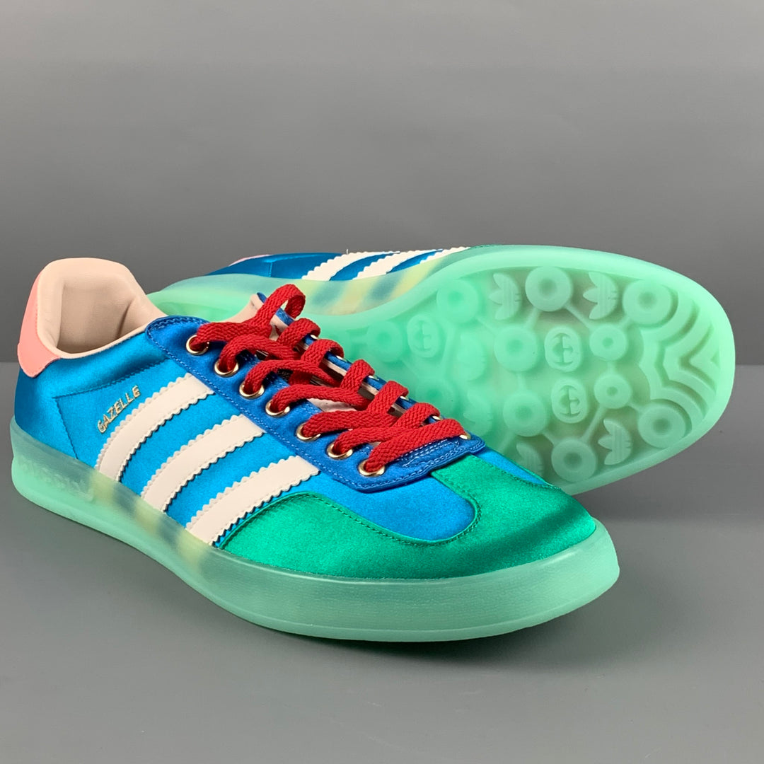 adidas gazelle silver green womens GUCCI Size 10 Blue Green Nylon Low Top Sneakers – Sui Generis Designer  Consignment