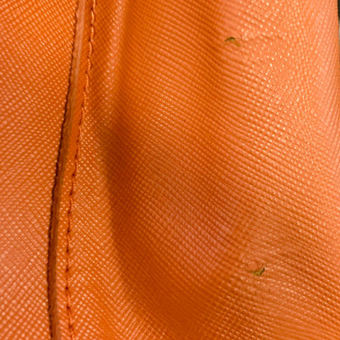 PRADA Galleria Orange Saffiano Leather Top Handles Handbag