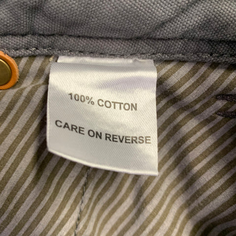 BILLY REID Size 29 Grey Cotton Flat Front Casual Pants