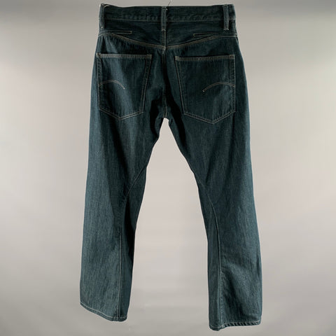 G-STAR Size 30 Navy Indigo Cotton Blend Bootcut Jeans