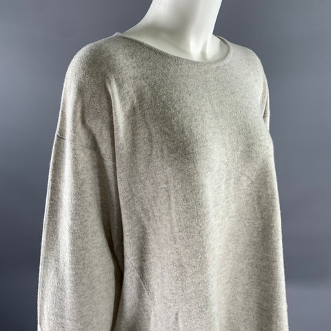 ESKANDAR Size M Light Grey Cashmere Sweater