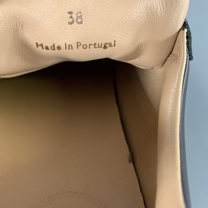 CHLOE Size 8 Black Leather Lace Sneakers