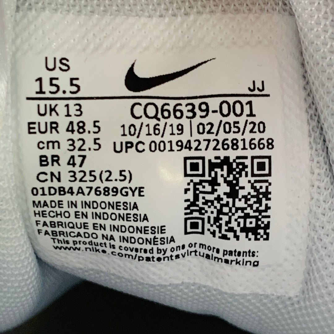 NIKE 2020 30th Anniversary Size 15.5 Silver Metallic Low Top Sneakers