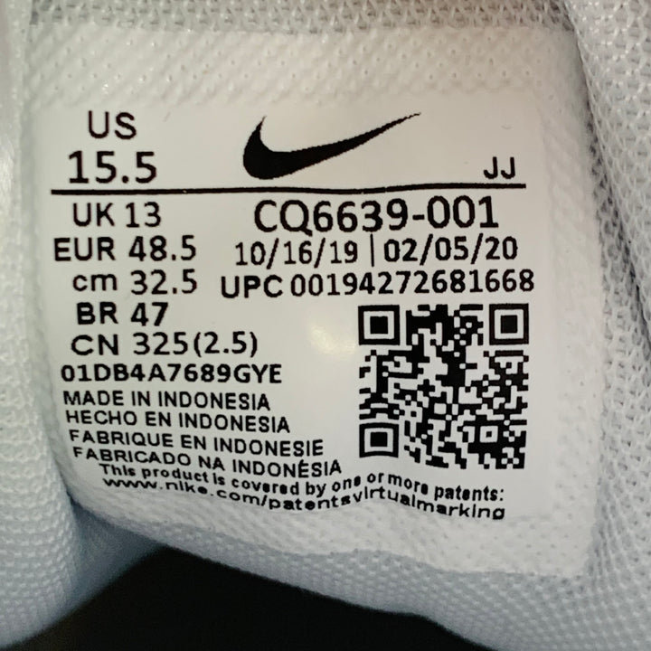 NIKE 2020 30th Anniversary Size 15.5 Silver Metallic Low Top Sneakers