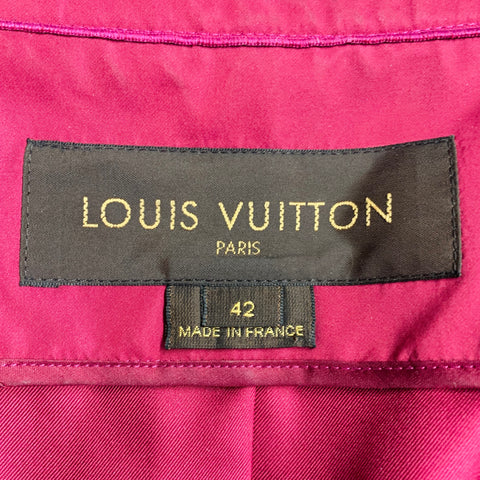 LOUIS VUITTON Size 10 Purple Fuchsia Cotton Blend Jacket Blazer