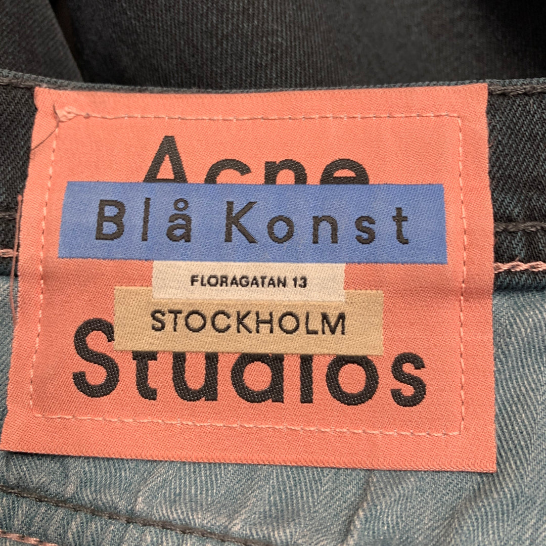 ACNE STUDIOS Size 32 Blue Indigo Twill Cotton Blend Five Pockets Jeans