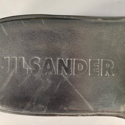 JIL SANDER Sandales à plateforme en cuir noir Taille 9.5