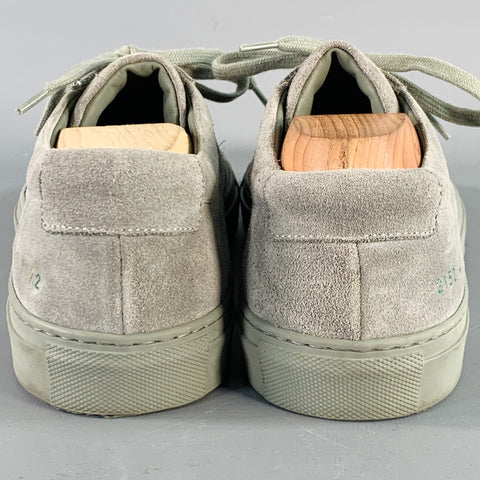 COMMON PROJECTS Size 8 Grey Suede Low Top Sneakers