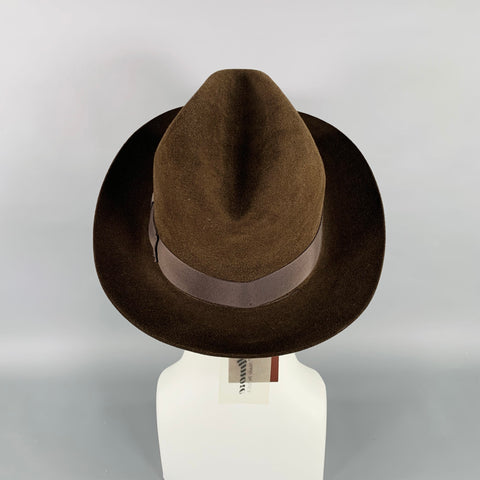 BILTMORE Size 56 Atlas Brown Felt Fedora Hat