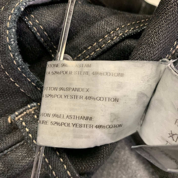 DRKSHDW Size 32 Detroit Cut Black Cotton Blend Button Fly Jeans