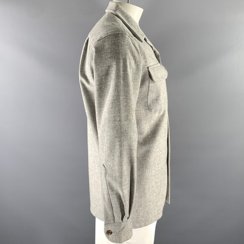 PENDLETON Size M Grey Heather Wool Long Sleeve Shirt