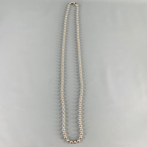 NO BRAND Silver Metal Small Ball Chain Punk Necklace
