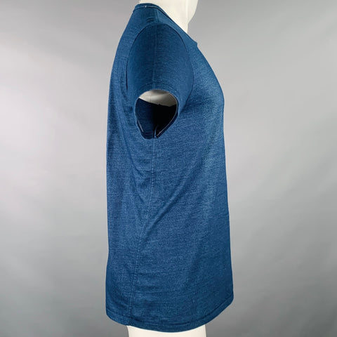 RAG & BONE Size S Blue Cotton Crew Neck T-shirt