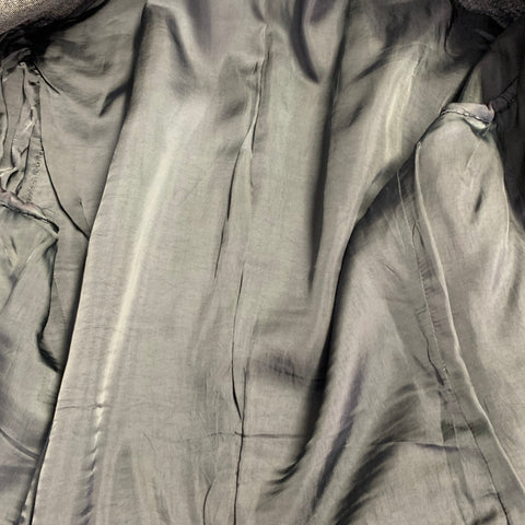 BOTTEGA VENETA Taille 46 Manteau de sport à revers cranté en laine vierge chinée marine et blanc