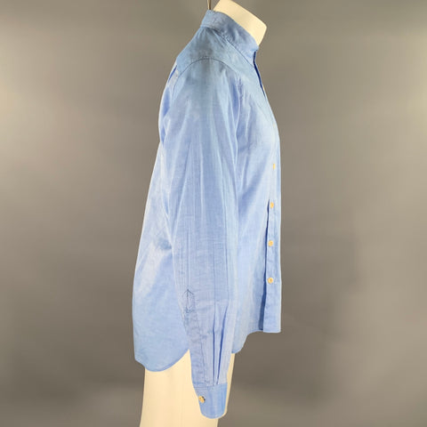 FREEMANS SPORTING CLUB Size M Blue Heather Cotton Long Sleeve Shirt