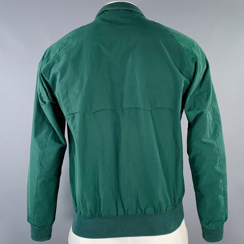 BARACUTA Size 42 Green Cotton Blend Bomber Jacket