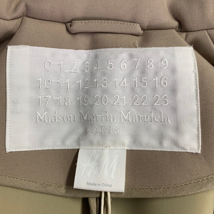 MAISON MARGIELA x H&M Size 6 Beige Polyester Blend Cutout Jacket Blazer