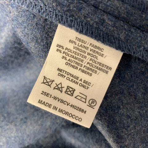 APC Size M Blue Wool Blend Long Sleeve Shirt
