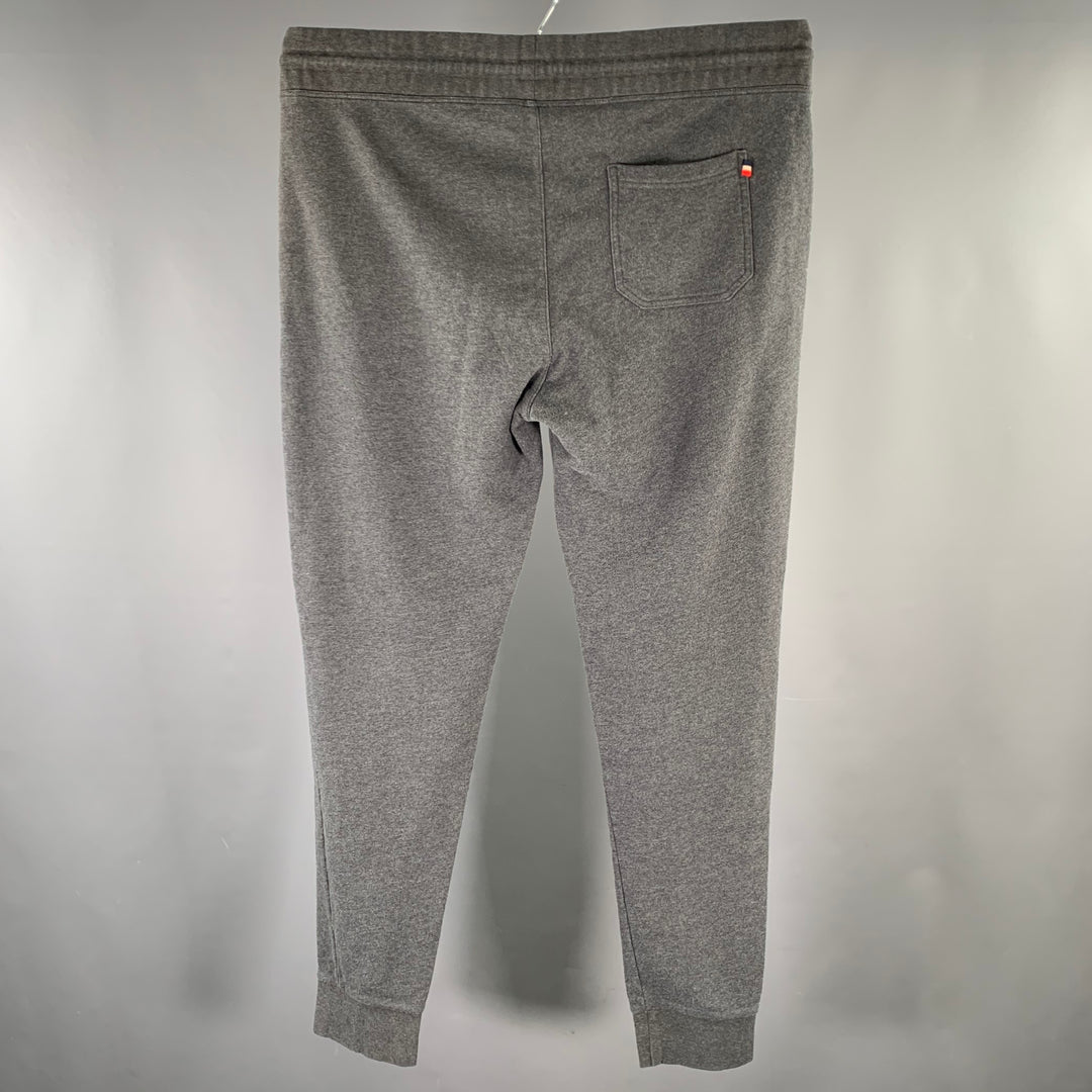 MONCLER Size XL Grey Heather Cotton Joggers Casual Pants