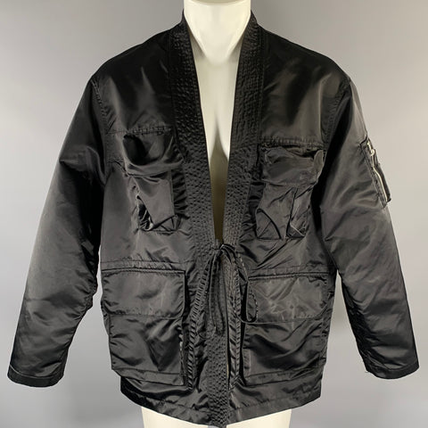 AMBUSH Chest Size M Black Mixed Patterns Poliammide Kimono Jacket