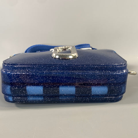 MARC JACOBS SS2019 Blue Silver Glitter PVC Shoulder Bag