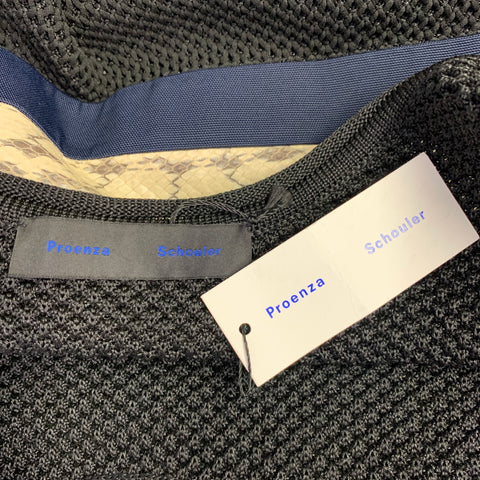 PROENZA SCHOULER Taille M Noir Beige Mélange Polyester Tissus Mixtes Top Décontracté