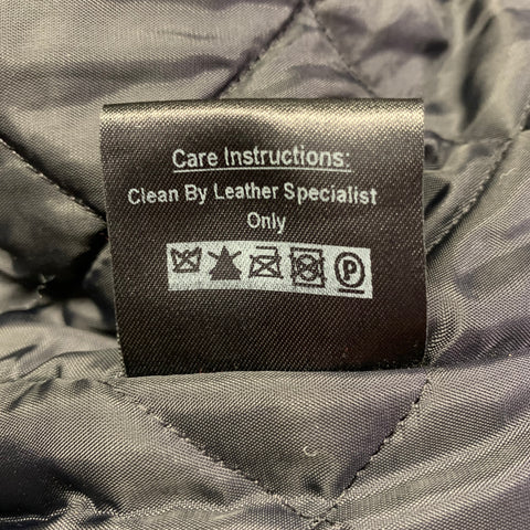 SCHOTT Size 38 Black Leather Motorcycle Jacket