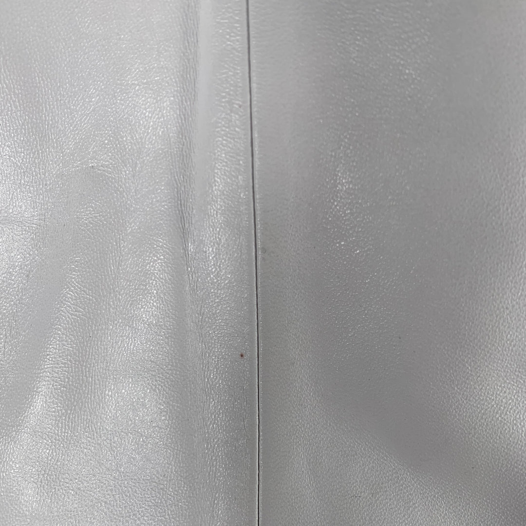 NAHMIAS Size S White Lamb Leather Carpenter Jacket