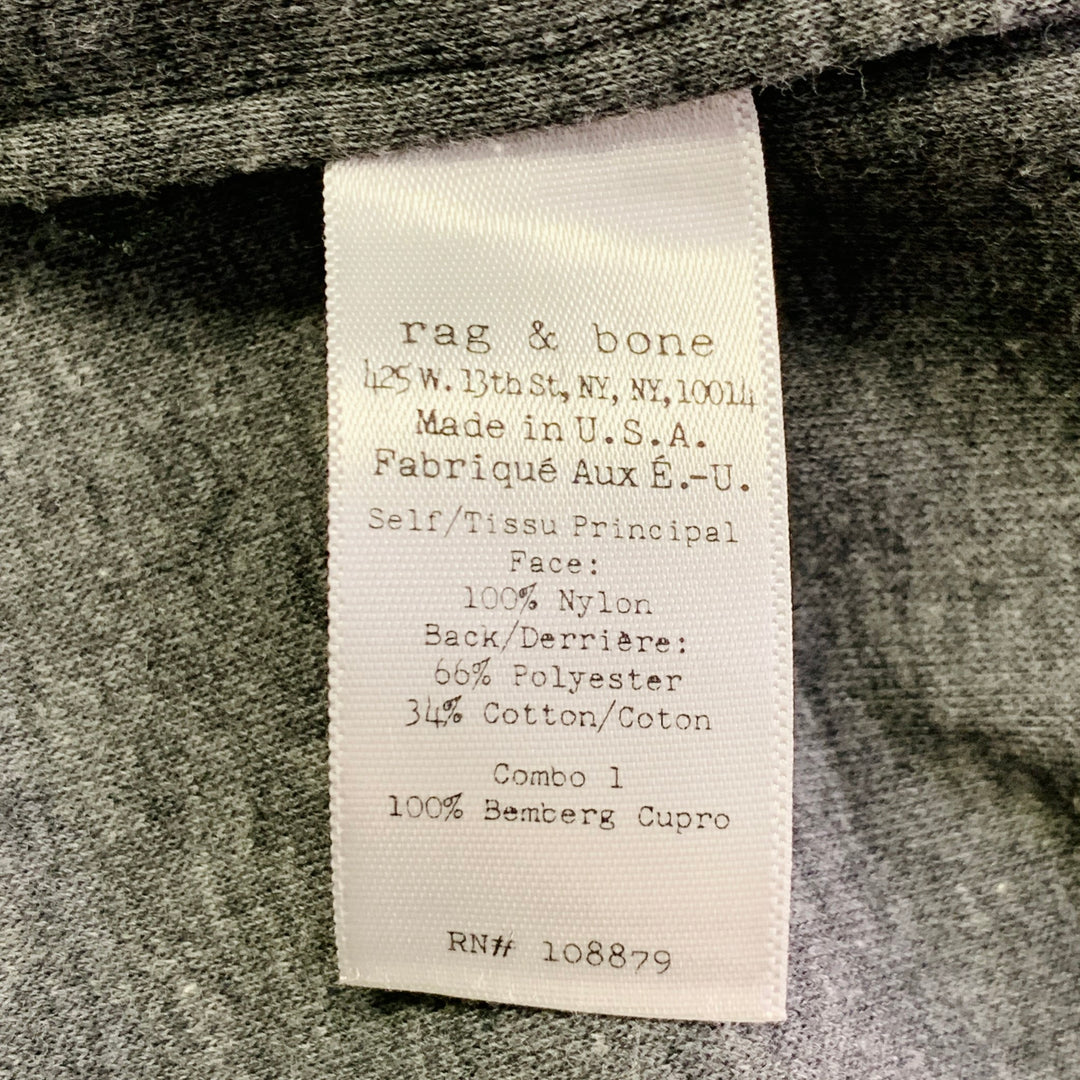 RAG & BONE Size L Black Nylon Pocket Shirt Jacket