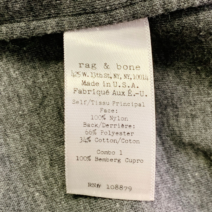 RAG & BONE Size L Black Nylon Pocket Shirt Jacket