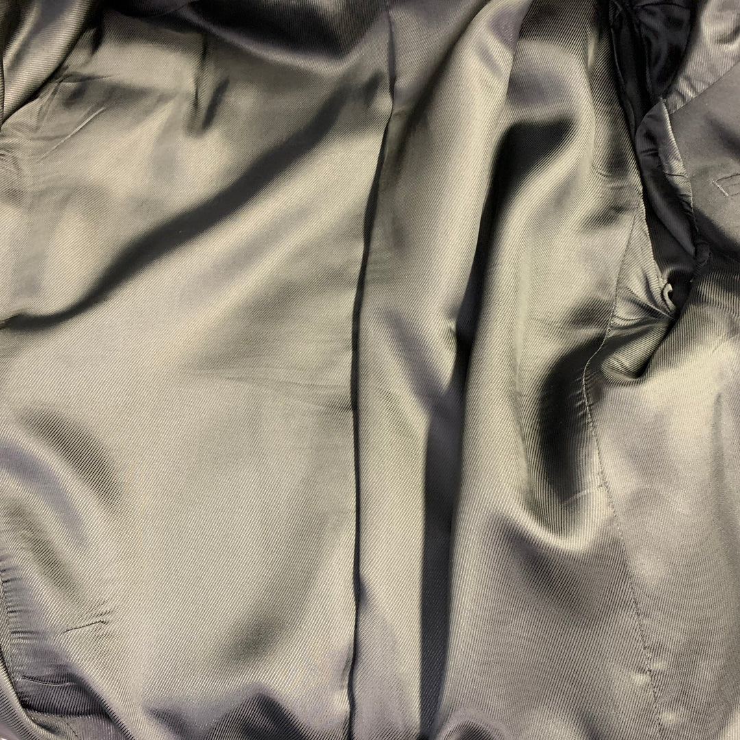 JOHN GALLIANO Size 40 Black Rhinestone Skull Virgin Wool Sport Coat