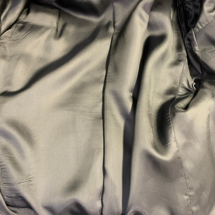 JOHN GALLIANO Size 40 Black Rhinestone Skull Virgin Wool Sport Coat