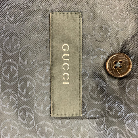 GUCCI Size 40 Navy Wool Single Breasted Sport Coat