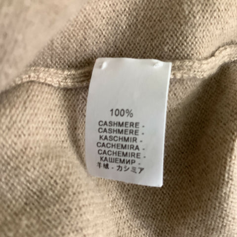 BRUNELLO CUCINELLI Size M Tan Cashmere Solid Moto Racer Jacket
