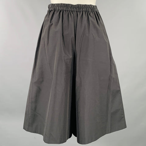 UNITED ARROWS Size S Black Polyester Cotton Pleated Below Knee Shorts
