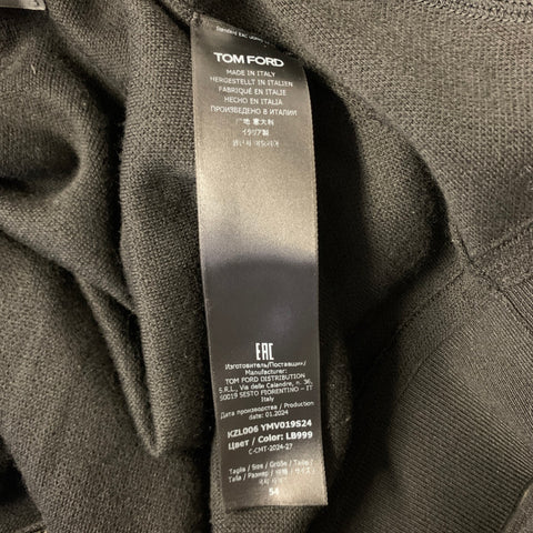 TOM FORD Size 44 Black Viscose Polyamide Zip Up Jacket