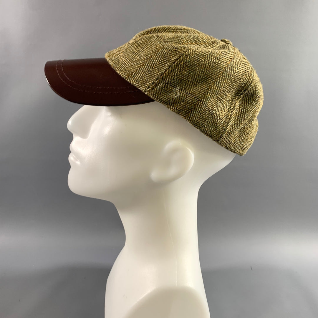 NO BRAND One Size Green Olive Heather Wool Blend Hats