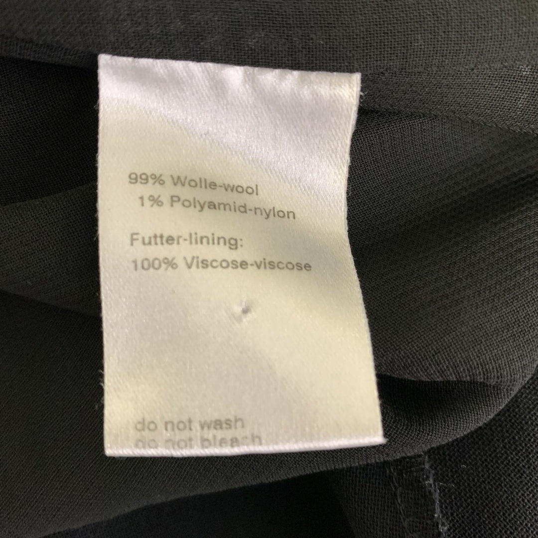 AKRIS Size 8 Black Wool A-Line Knee-Length Cocktail Dress