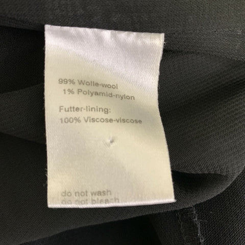 AKRIS Size 8 Black Wool A-Line Knee-Length Cocktail Dress