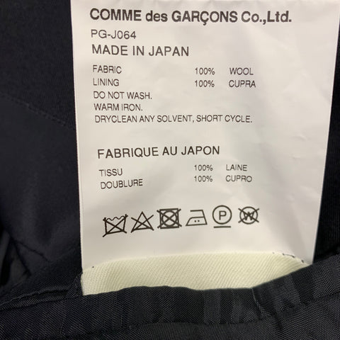COMME des GARCONS Size XS Black Wool Single Breasted Sport Coat