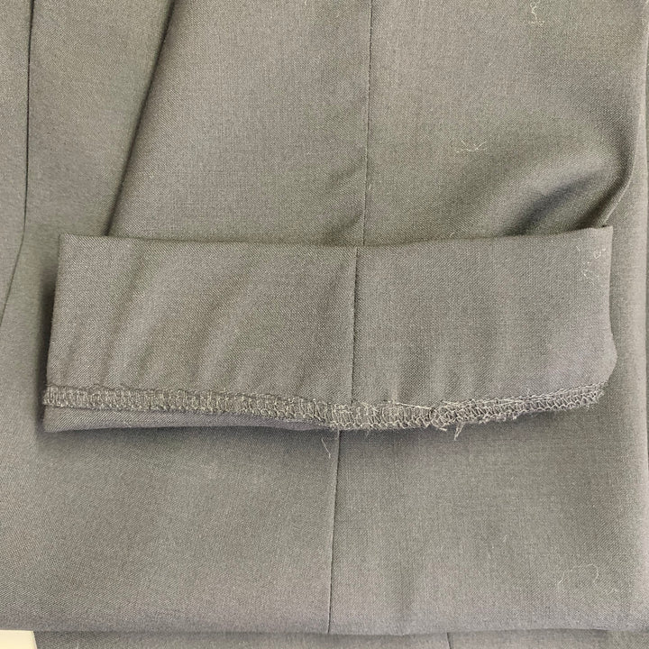 ROBERTO CAVALLI Size 38 Black Virgin Wool Notch Lapel Suit